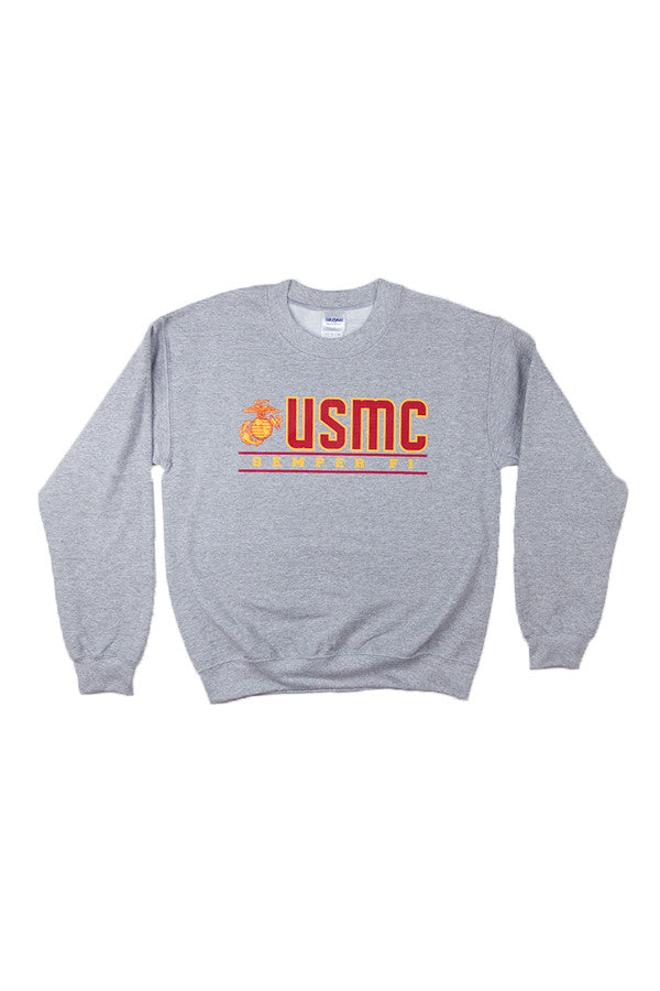 U.S. MARINES USMC Semper Fi Crewneck Sweatshirt (grey) - Annapolis Gear