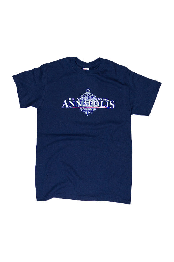 USNA Crest Annapolis T-Shirt (navy) - Annapolis Gear
