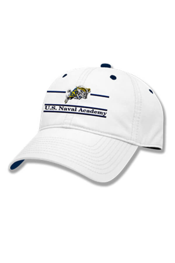 USNA Charging Goat Hat (white) - Annapolis Gear