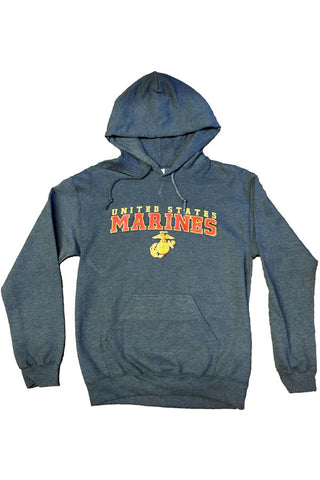 U.S. MARINES G&A Hooded Sweatshirt (dark heather)