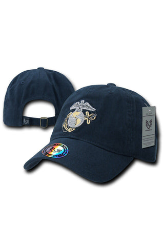 U.S MARINES Metallic Thread G & A Hat (black) - Annapolis Gear