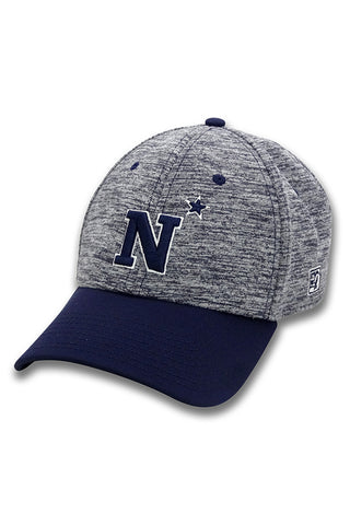 USNA N* Heather Fitted Hat (navy brim)