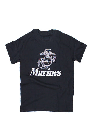 U.S. MARINES Basic Globe & Anchor T-Shirt (black) - Annapolis Gear
