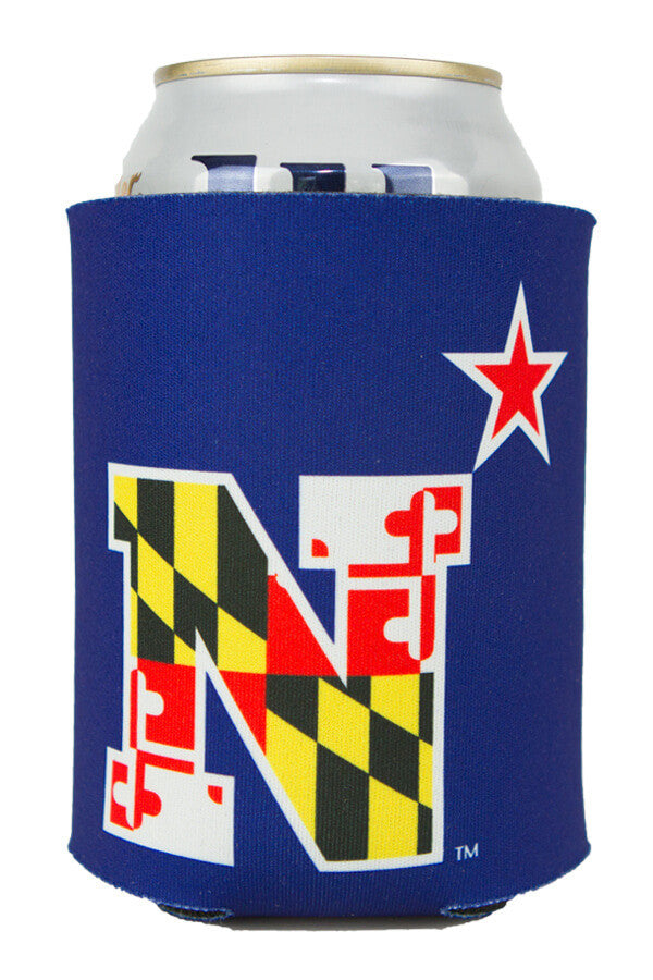 USNA MD Flag N-Star Can Koozie (navy) - Annapolis Gear