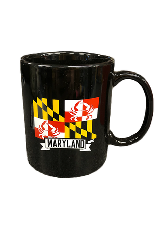 Maryland Crab Flag Mug (Black)