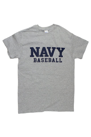 Block NAVY Baseball T-Shirt (grey) - Annapolis Gear