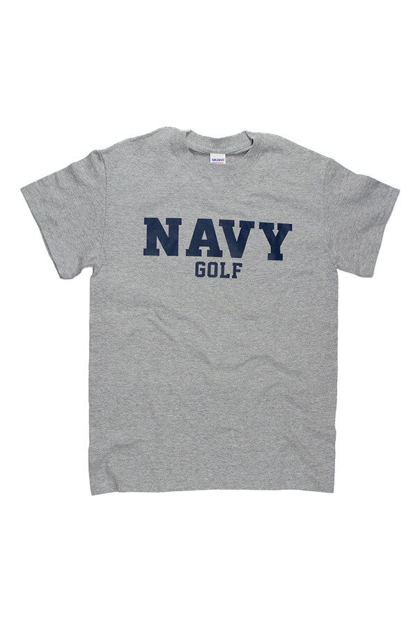 Block NAVY Golf T-Shirt (grey) - Annapolis Gear