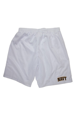 NAVY Mesh Shorts (white) - Annapolis Gear