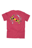 MD Flag Crab T-Shirt (heather red) - Annapolis Gear
