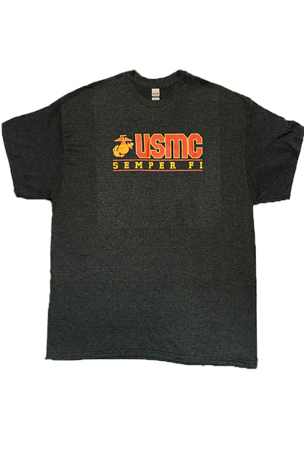 USMC Semper Fi T-Shirt (dark heather grey)